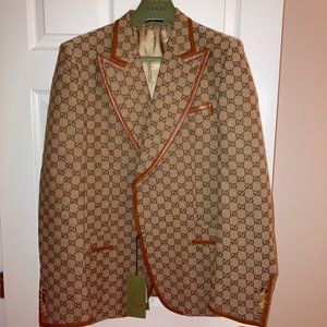 Gucci Monogram Canvas Blazer Jacket - Size 52 7 R (medium)